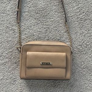 Michael Kors Saffiano Leather Tan Crossbody Bag